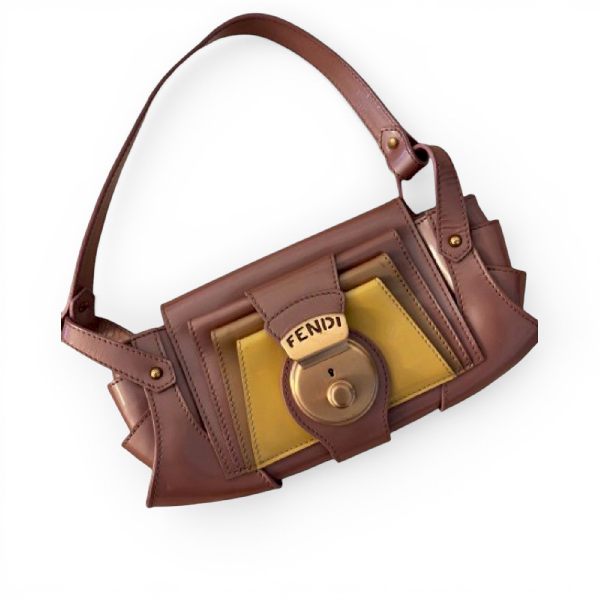 Baguette leather handbag