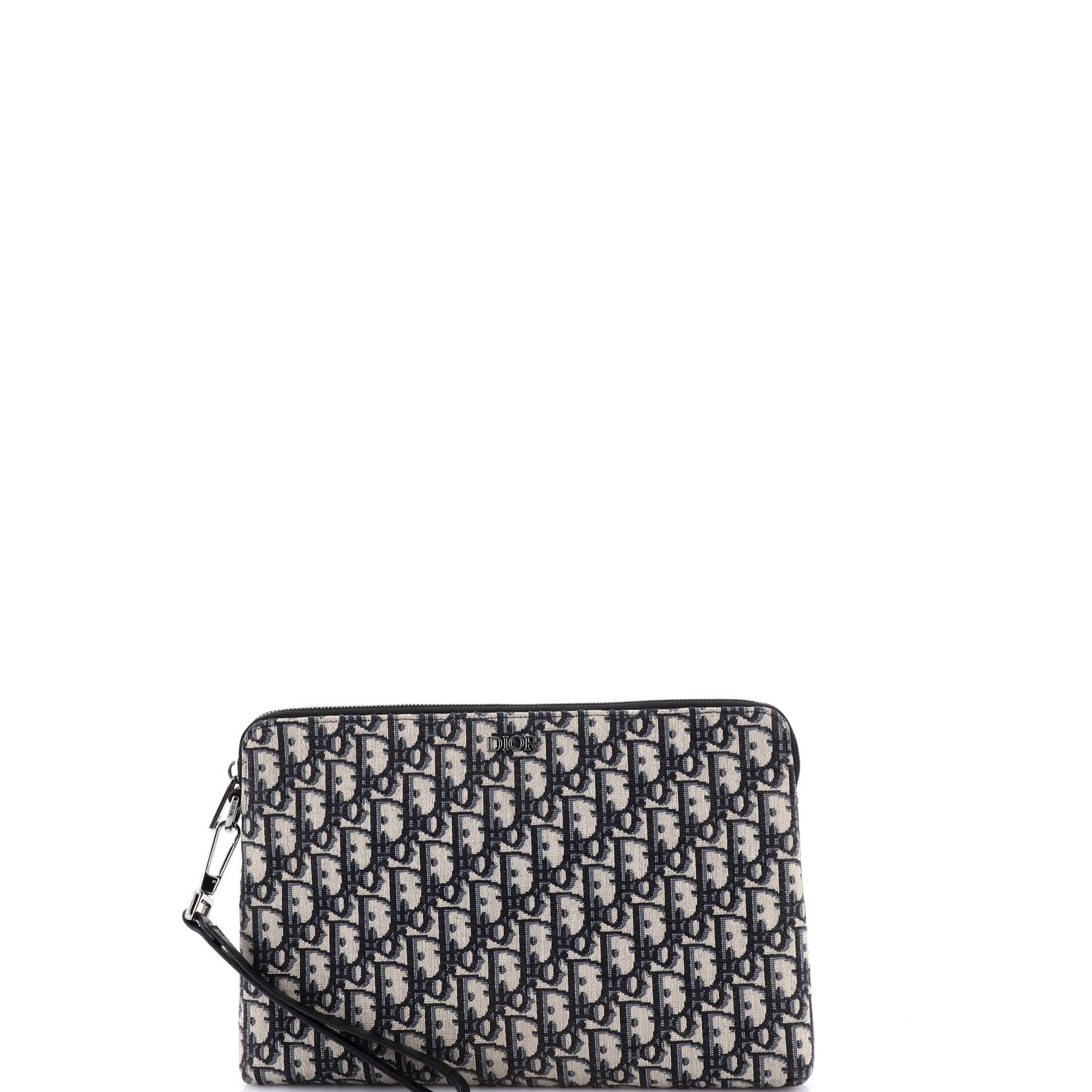 Dior Wristlet Clutch Oblique Canvas
