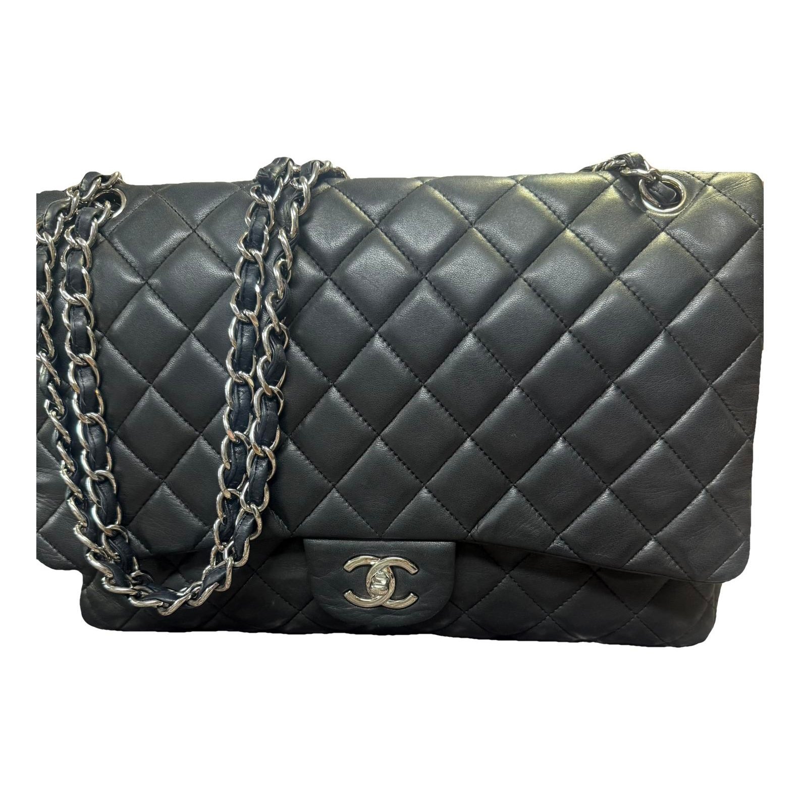 Leather clutch bag