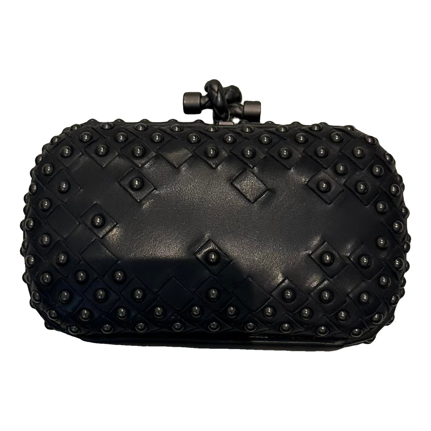 Leather clutch bag