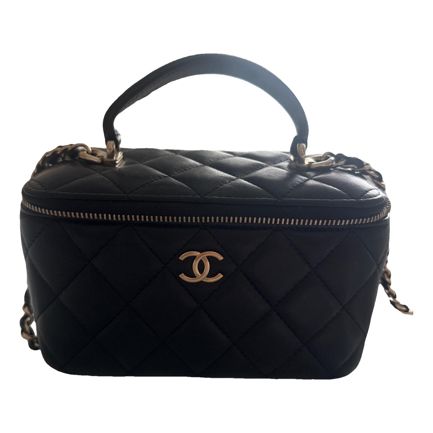 Vanity leather handbag