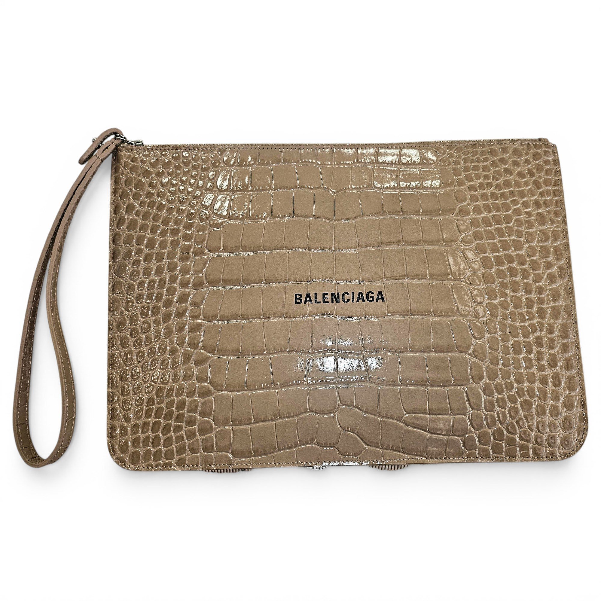Leather clutch bag