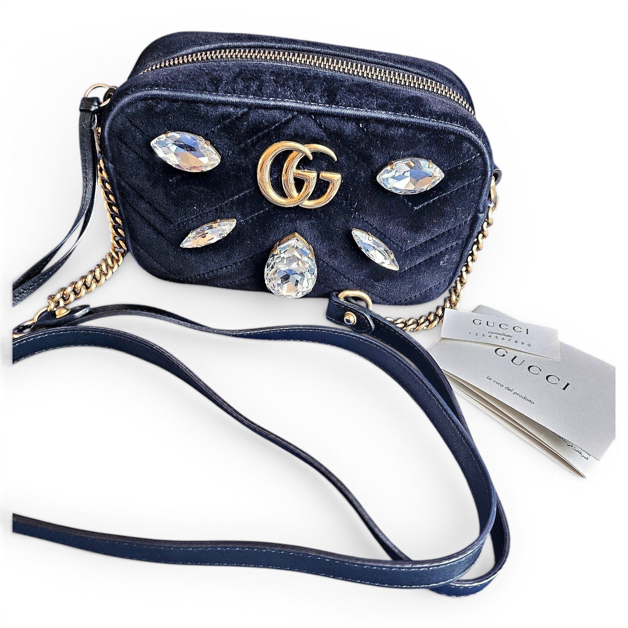 GG Marmont velvet crossbody bag