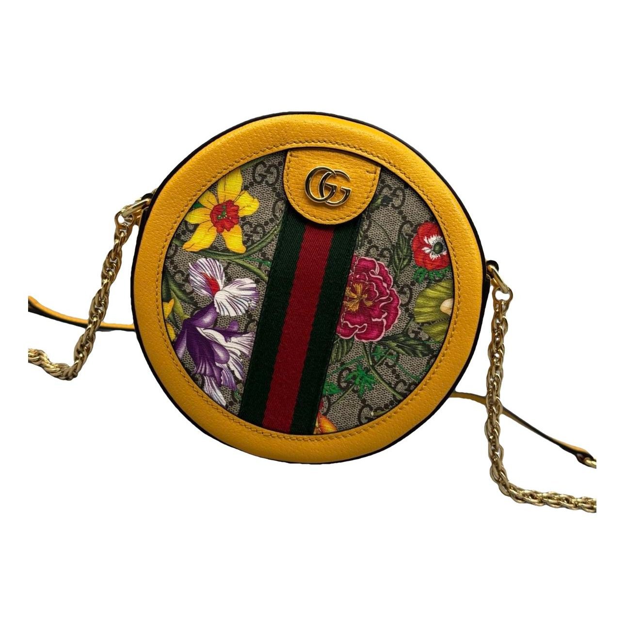 Ophidia Round leather handbag