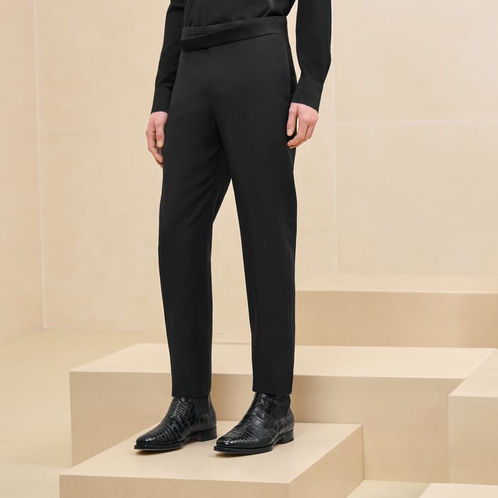 Noir "Double Tour Satin" Soho Pants