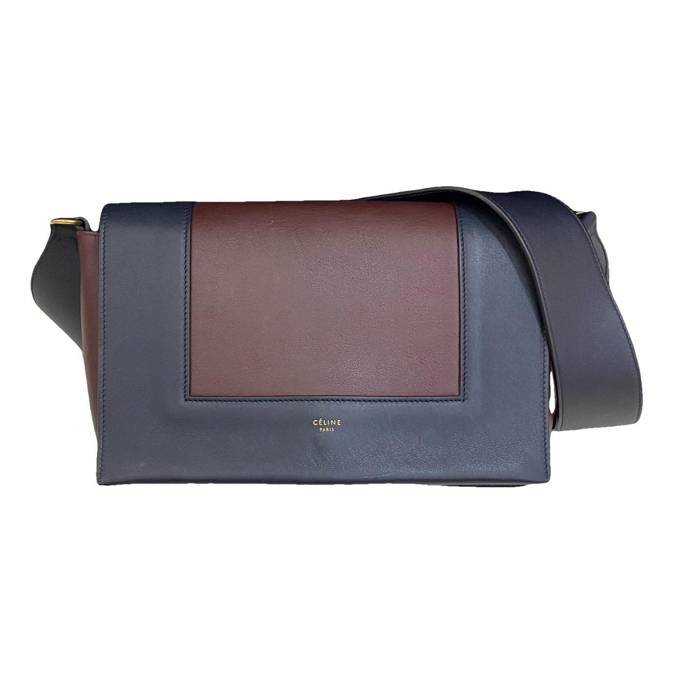 Frame leather handbag
