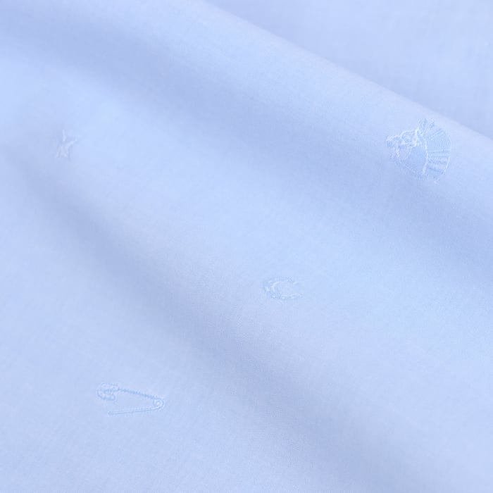 Bleu Pâle "Cheval Punk Jacquard" Fitted Shirt