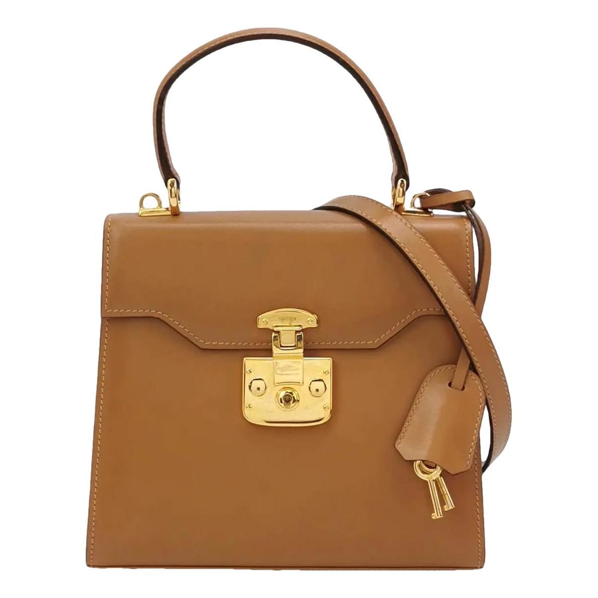 Padlock leather crossbody bag