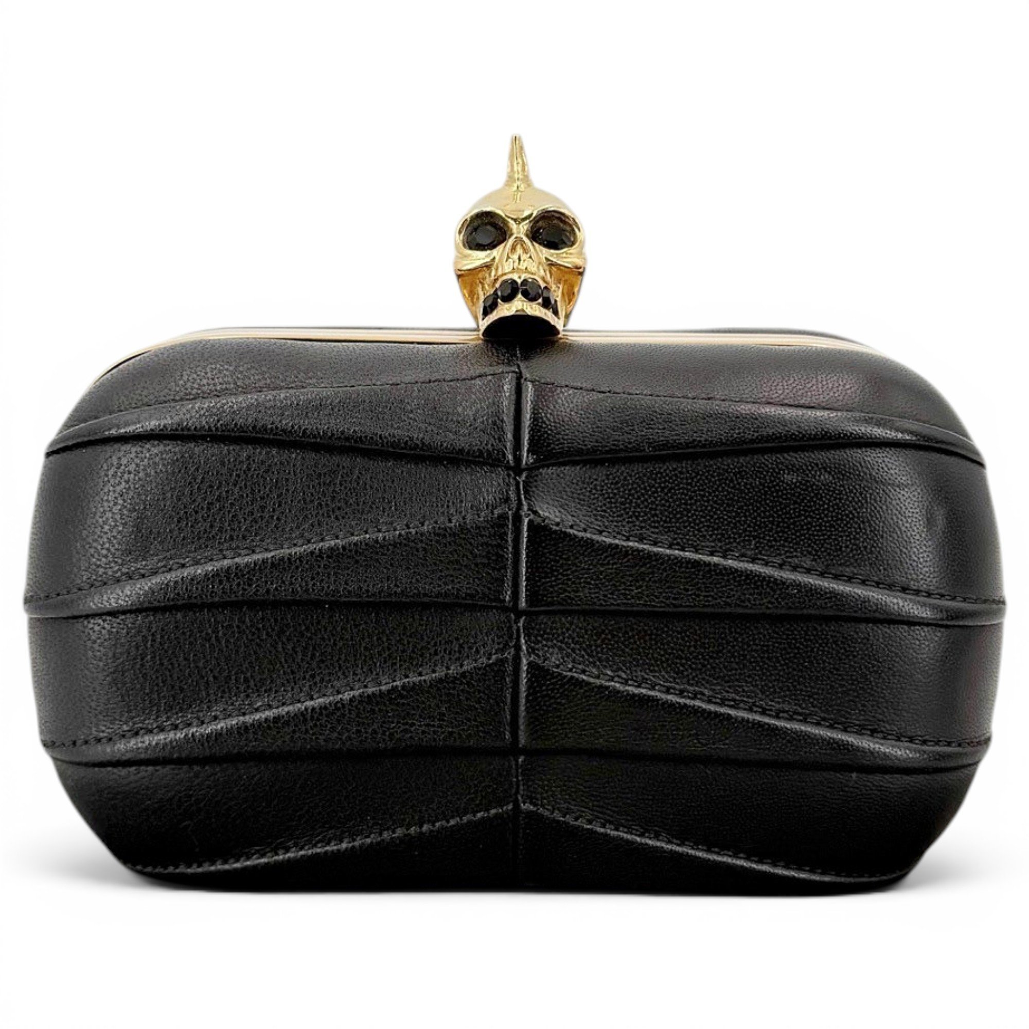 Skull leather handbag