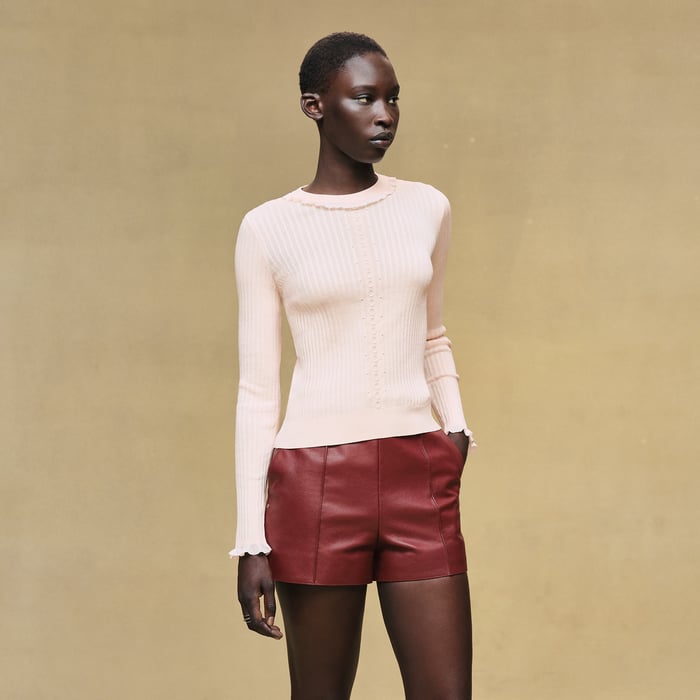 Rose Palomino Pull Manches Longues