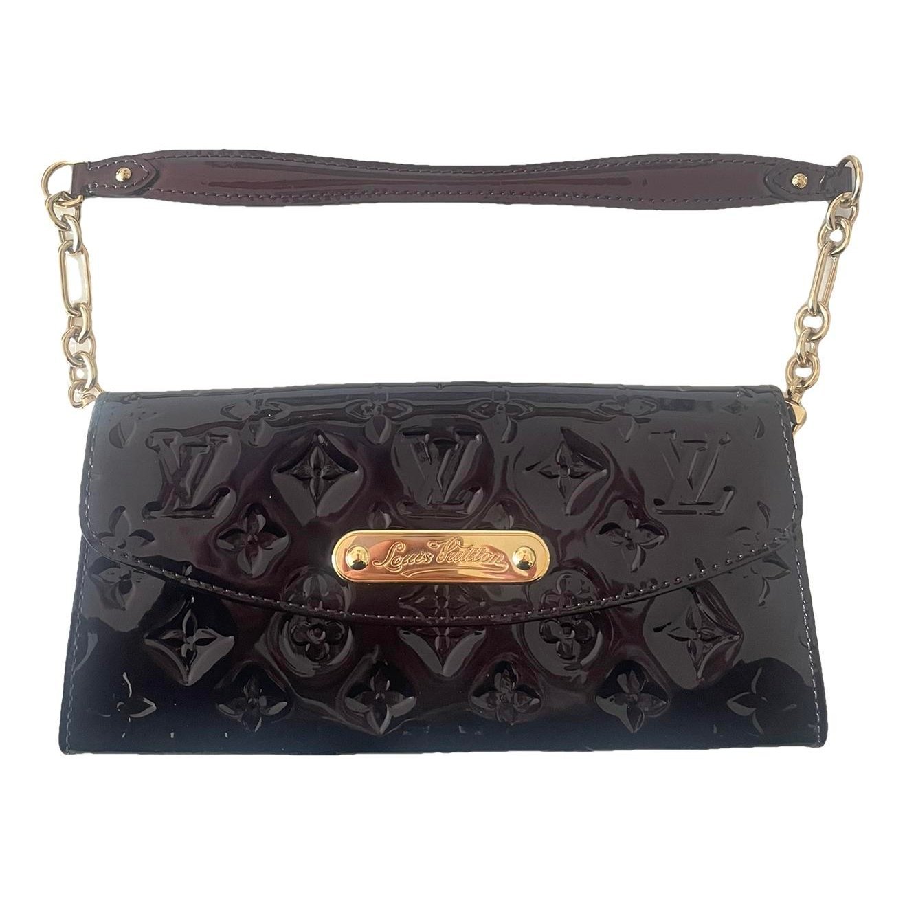 Sunset Boulevard patent leather clutch bag