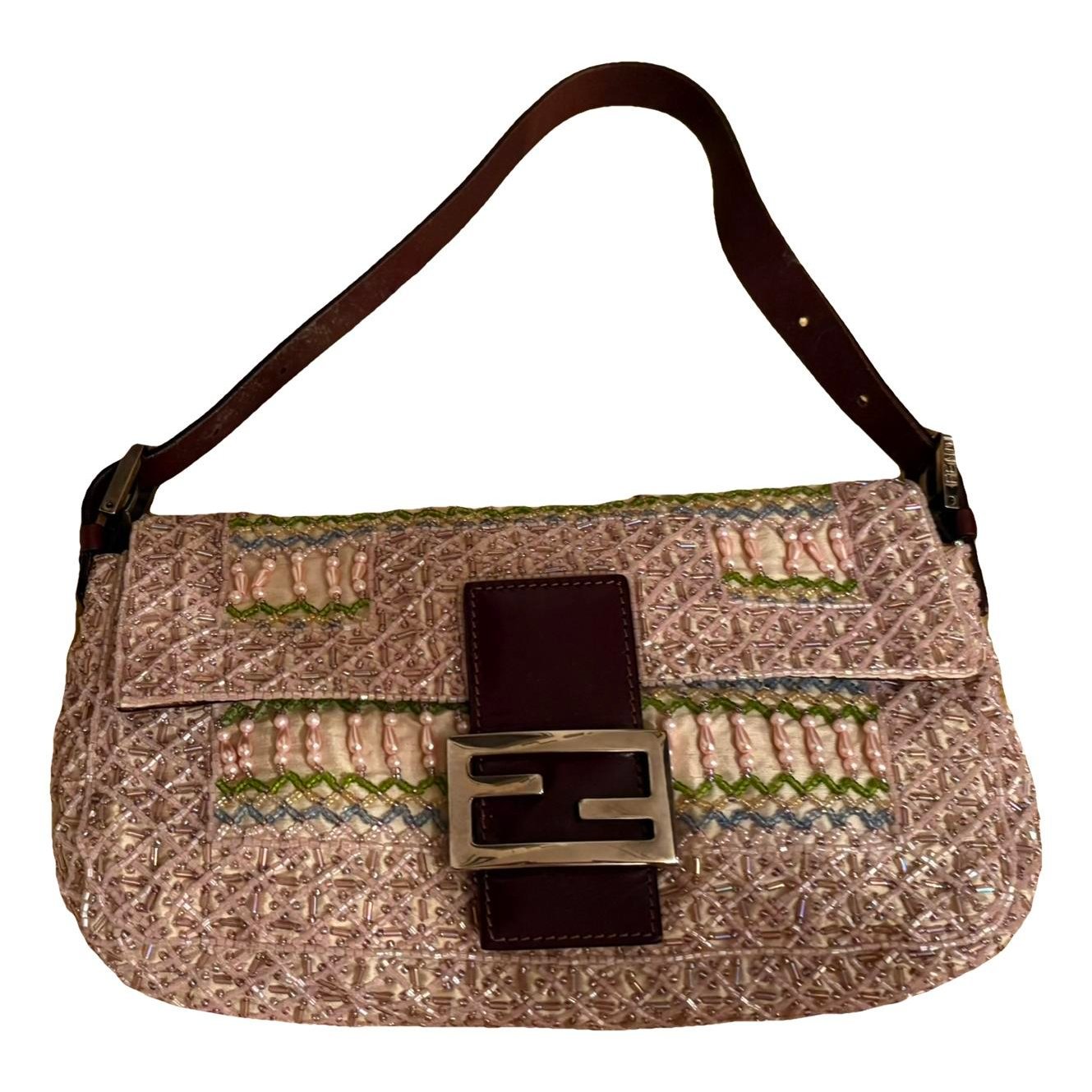 Baguette linen handbag