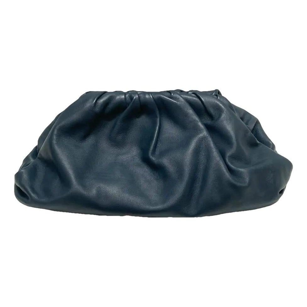 Pouch leather clutch bag