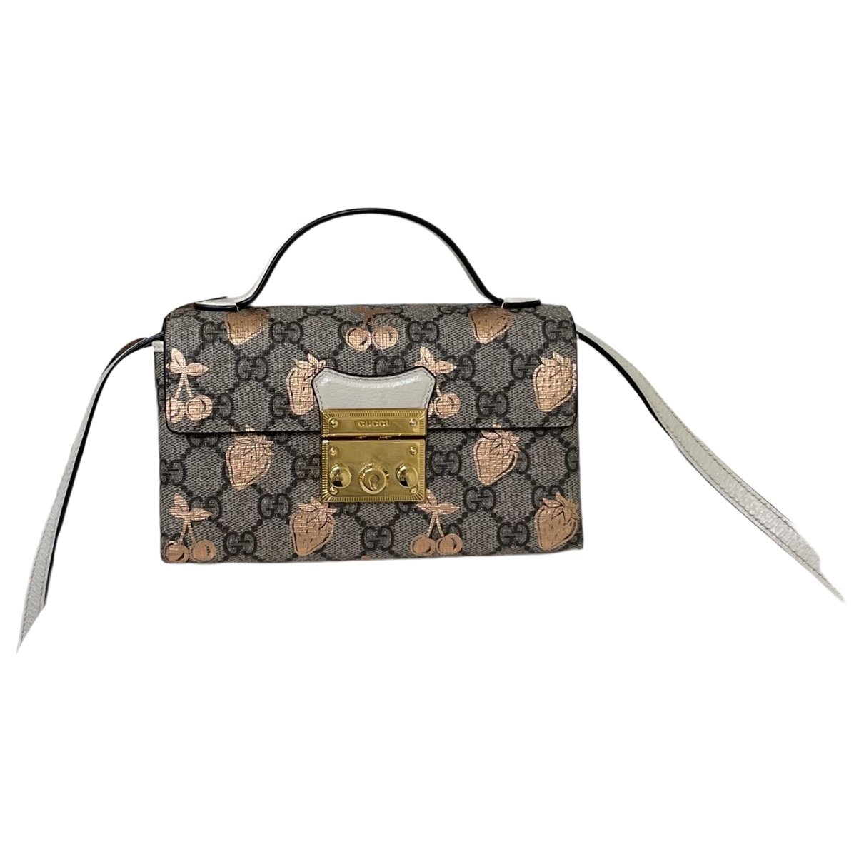Padlock leather handbag