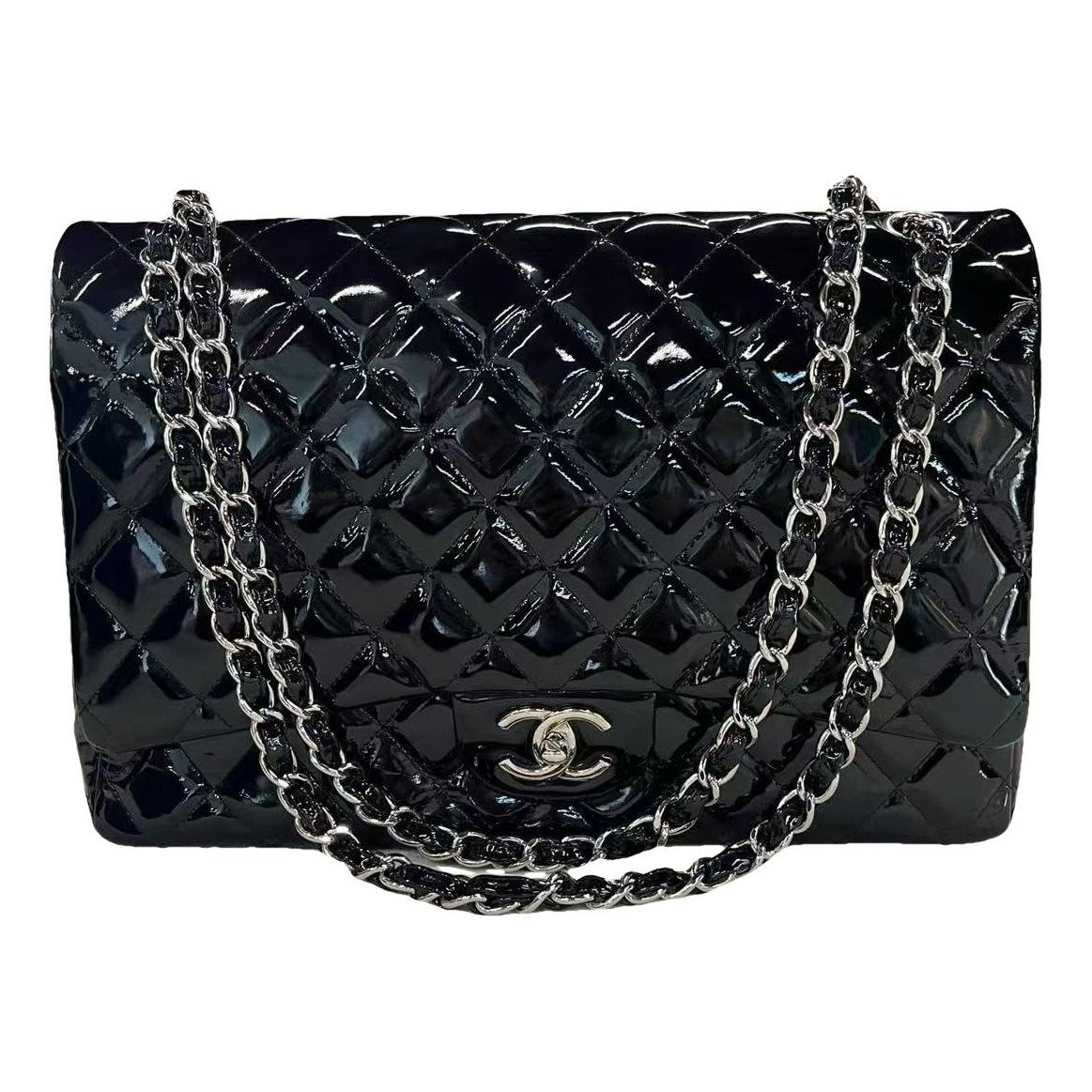 Patent leather handbag