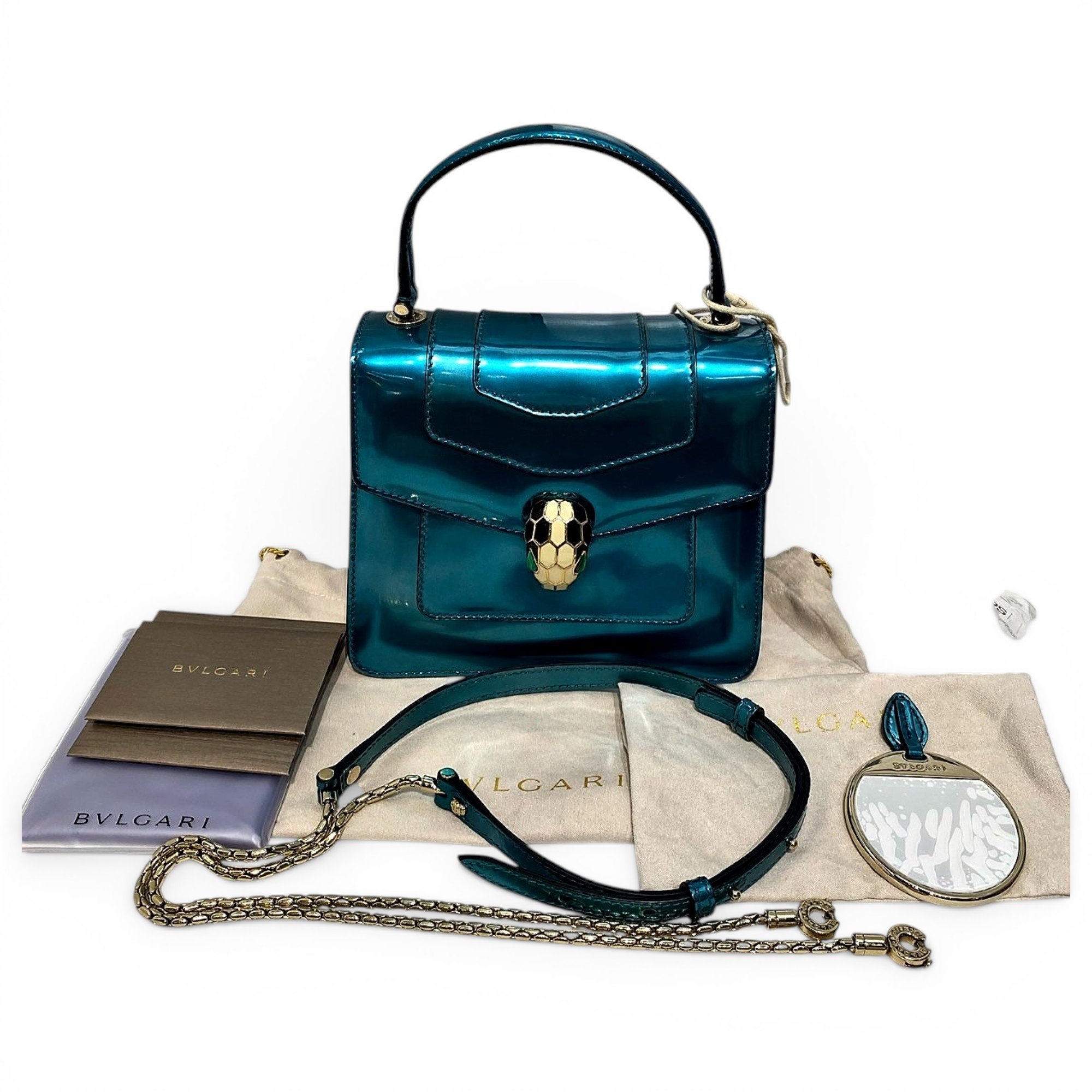 Serpenti leather handbag
