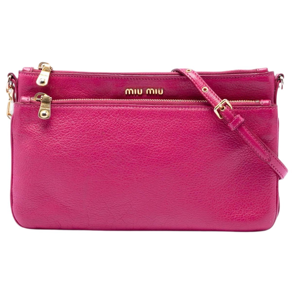 Madras leather crossbody bag