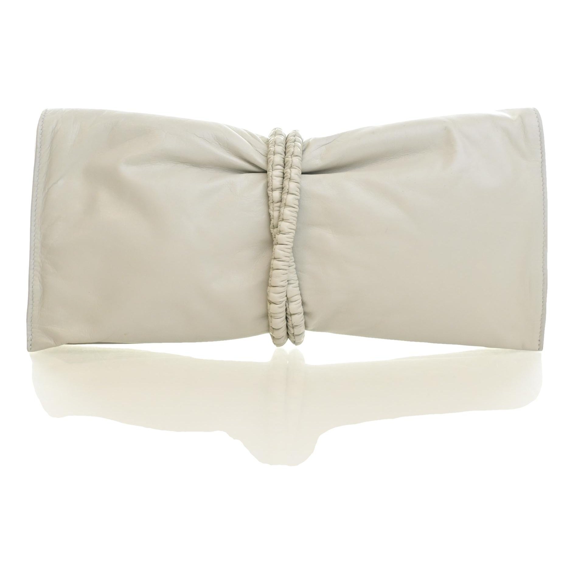 Leather clutch bag