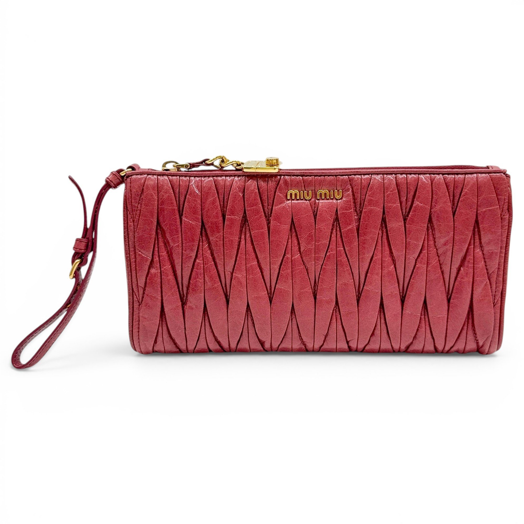 Leather clutch bag