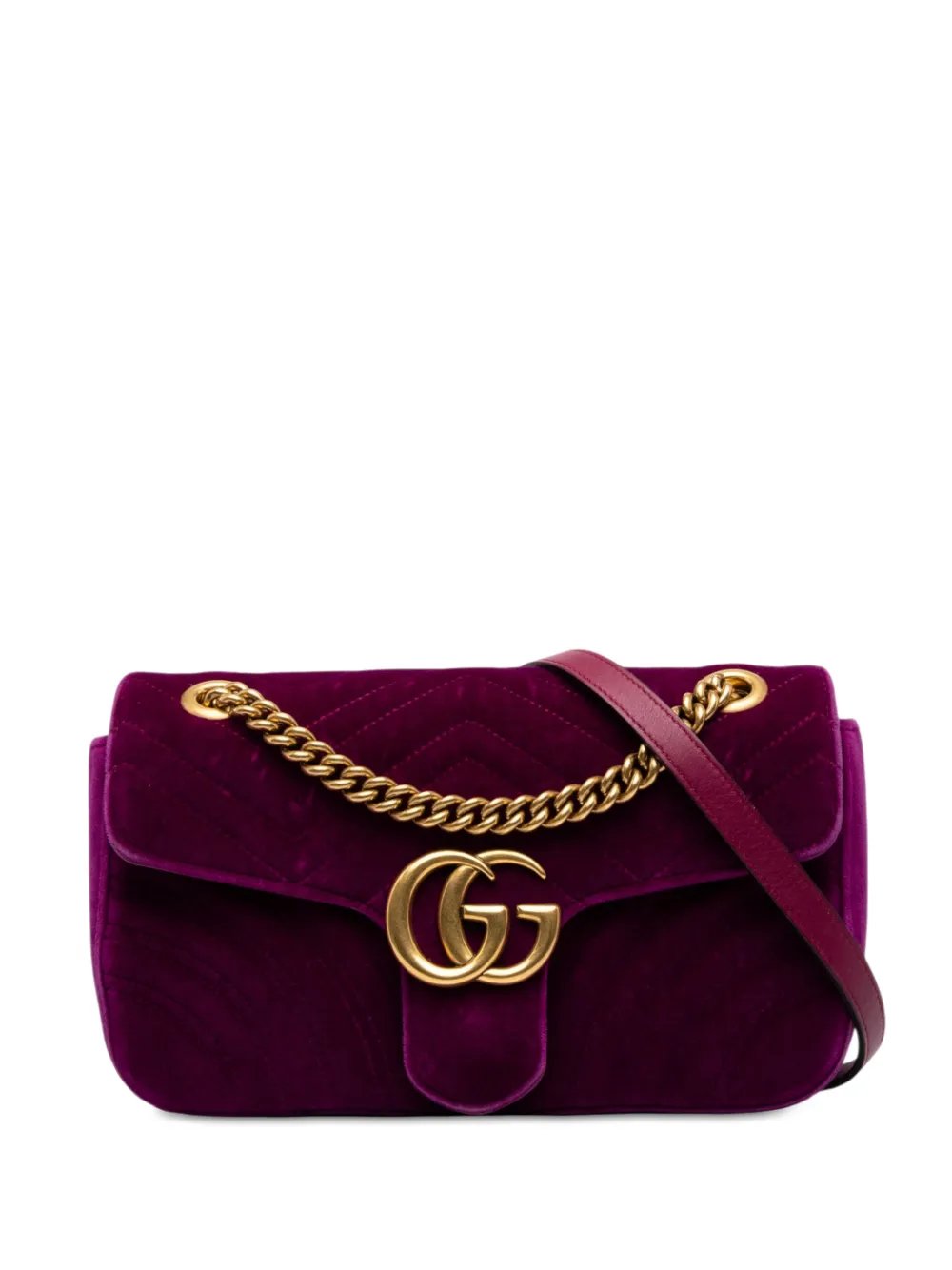 2016-2026 Medium GG Marmont Matelasse Velvet shoulder bag