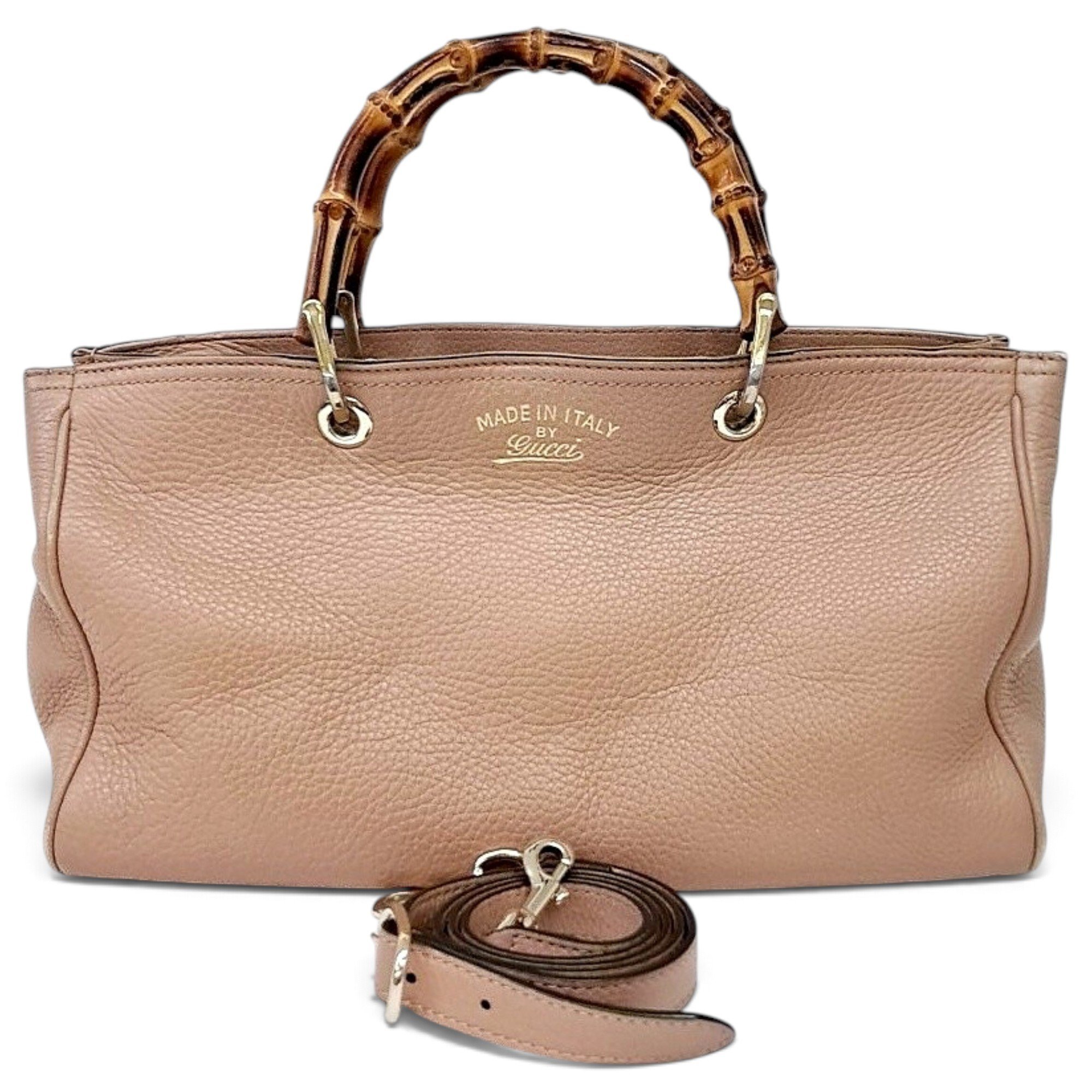 Bamboo Shopper leather tote