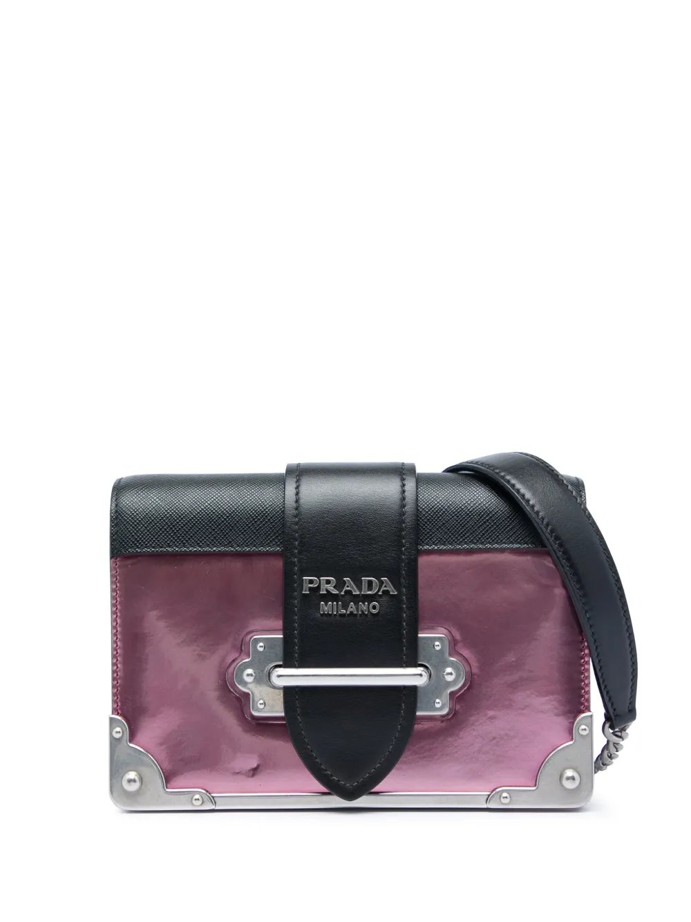 2010-2026 Saffiano Trimmed Metallic Vitello Cahier Bag crossbody bag