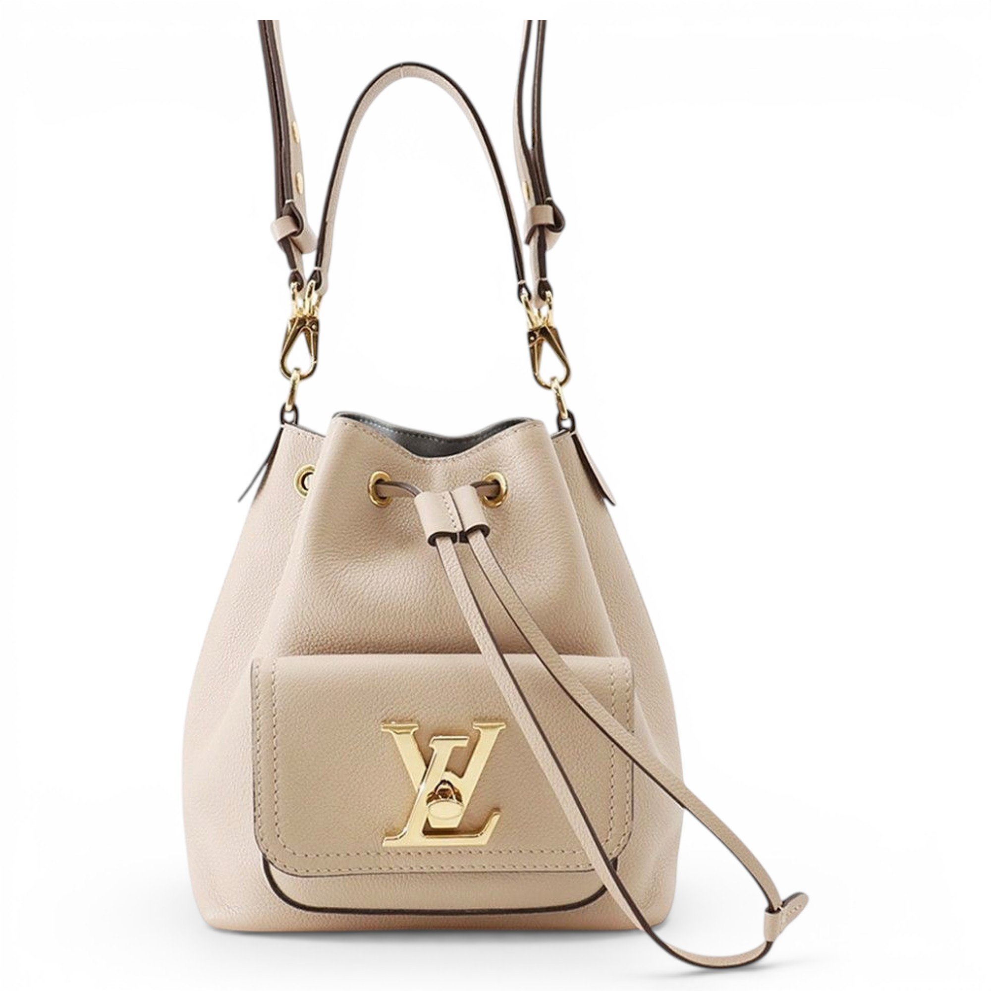Lockme Bucket leather handbag