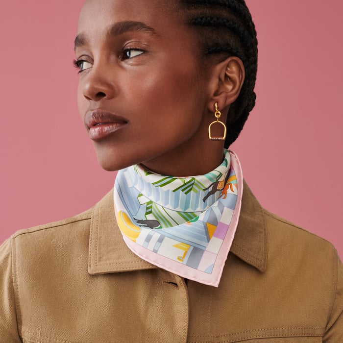 Hermès Horse Club Detail Scarf 45