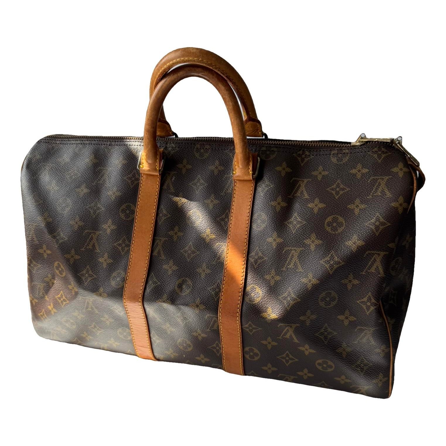 Keepall leather travel bag
