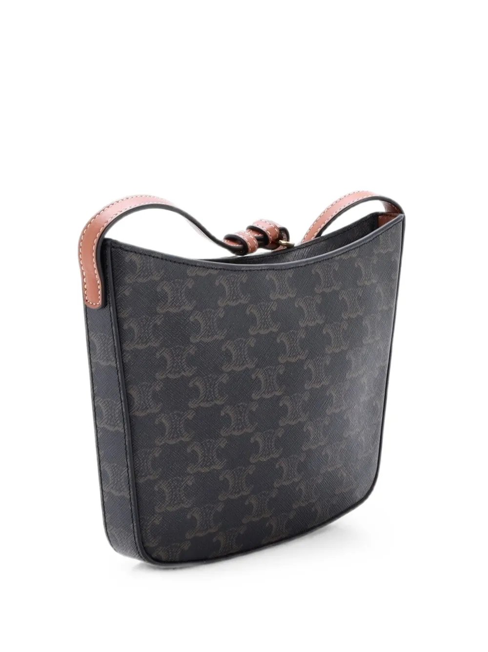 Celine Croque Triomphe Coated Canvas Medium hobo bag