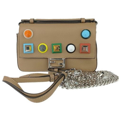 Baguette leather clutch bag