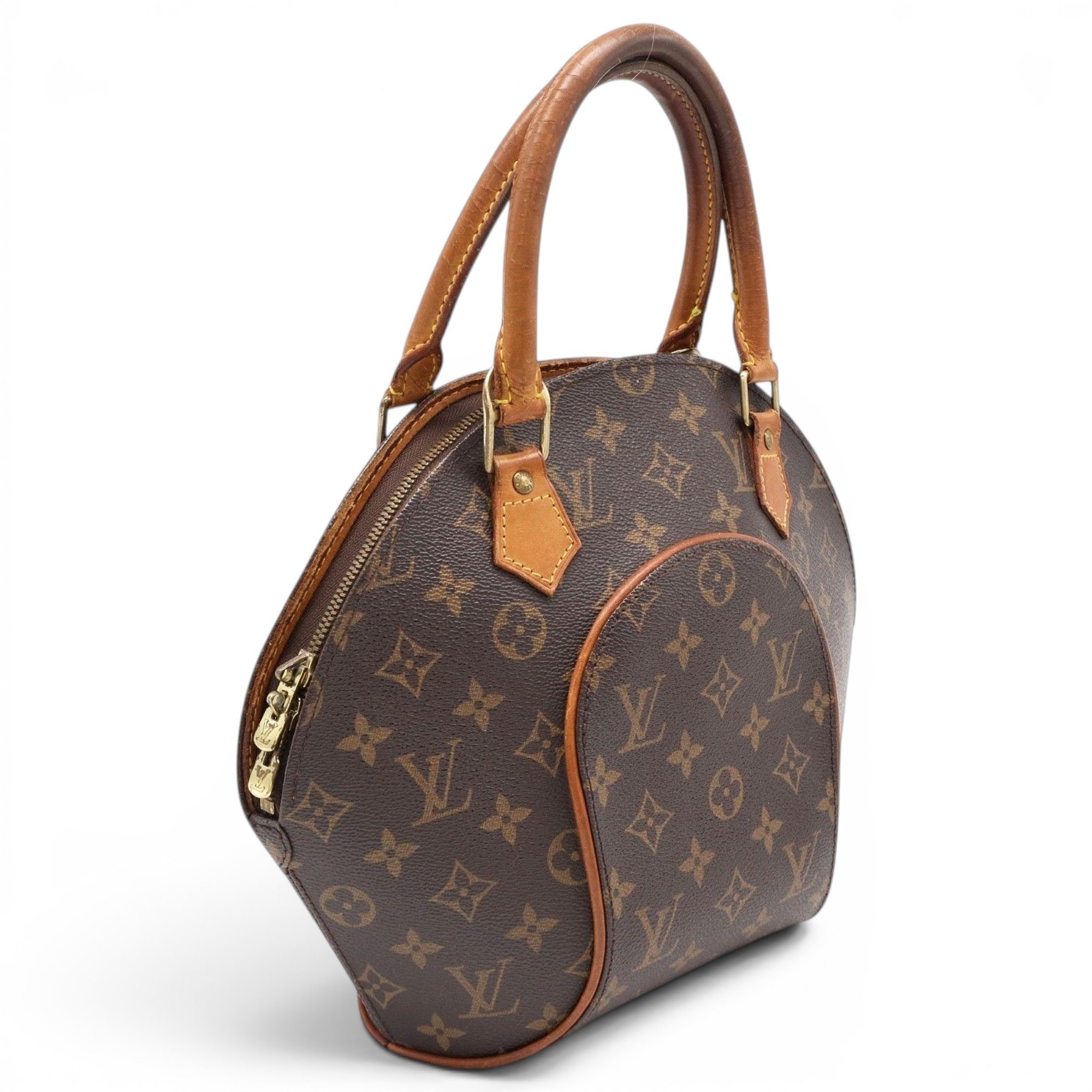 Ellipse leather handbag