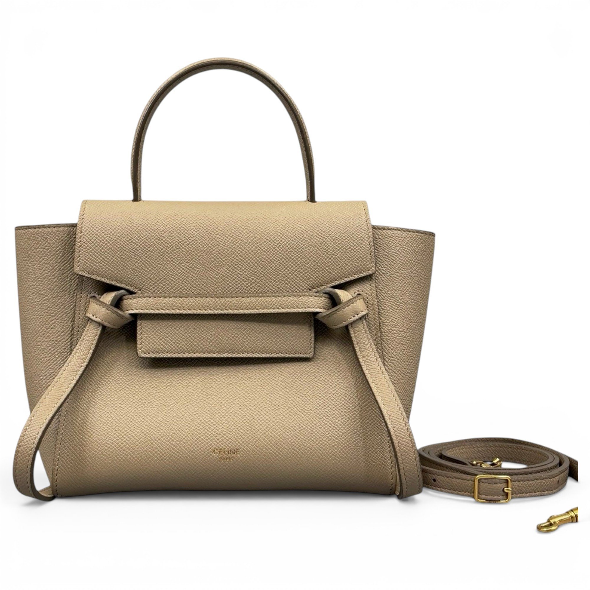 Belt leather handbag