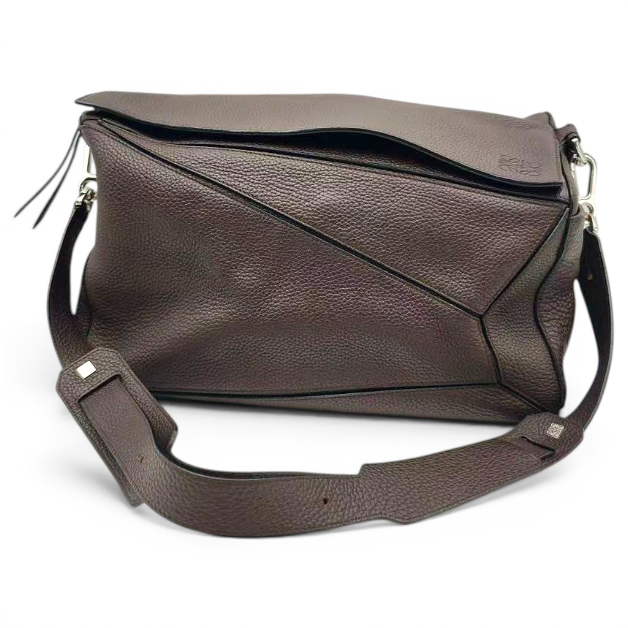 Puzzle leather handbag