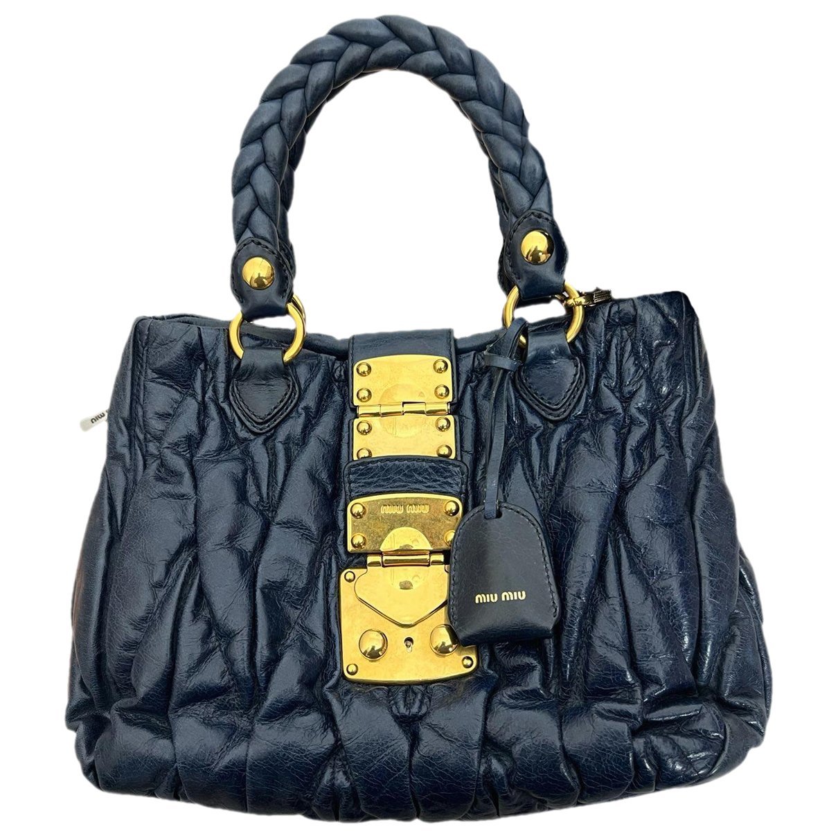 Matelassé leather handbag