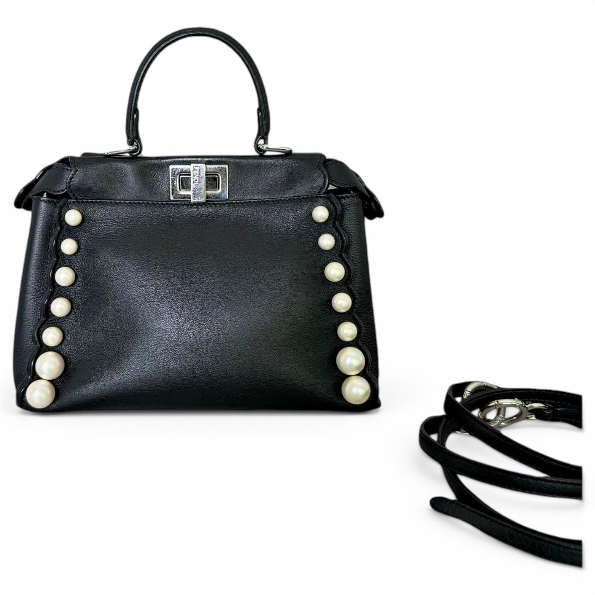 Peekaboo leather handbag