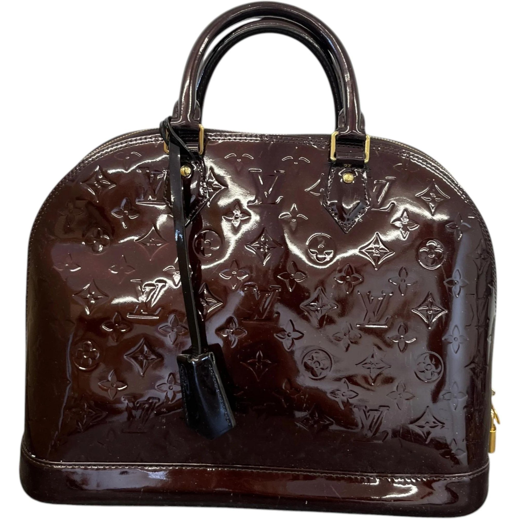 Patent leather handbag