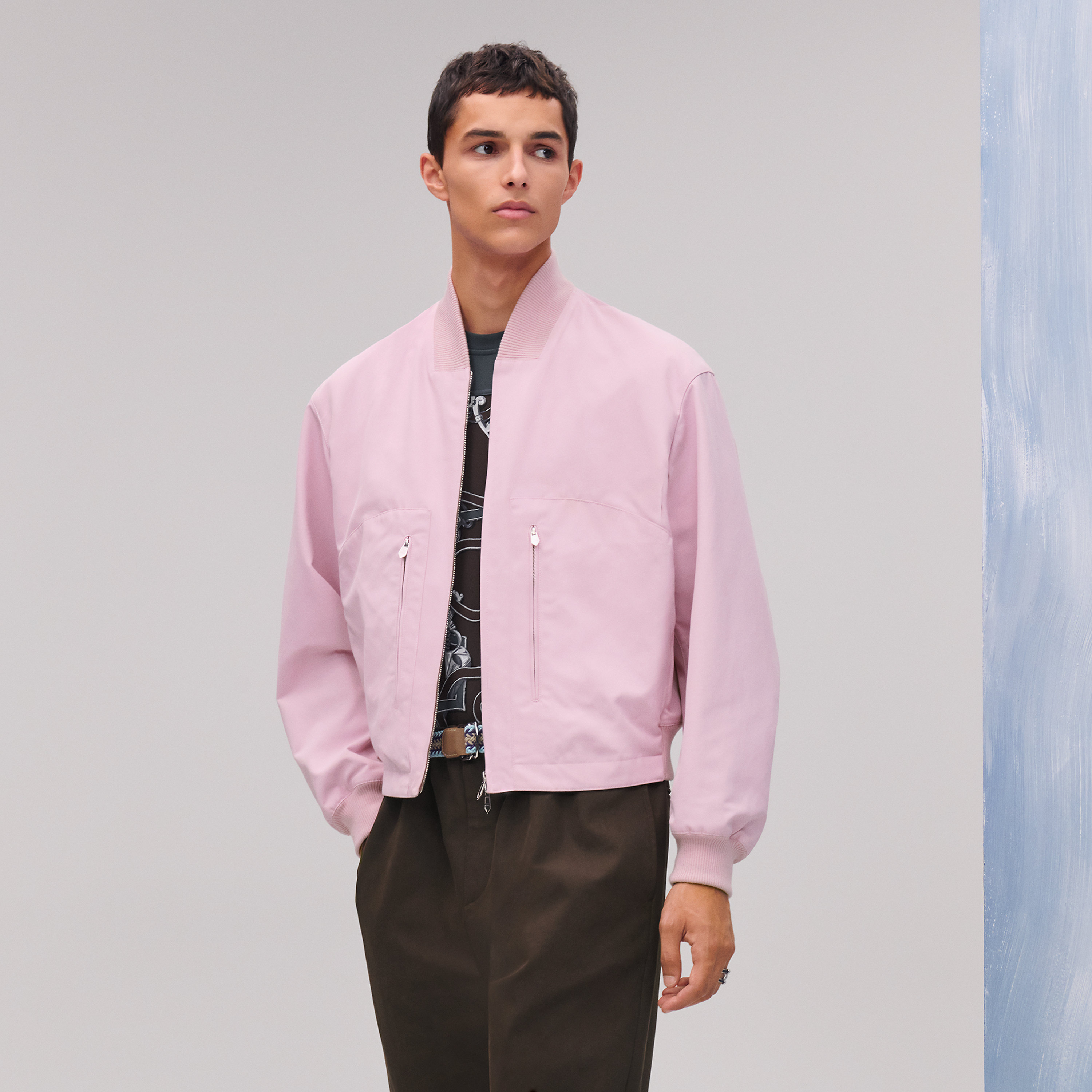 Rib-trim jacket