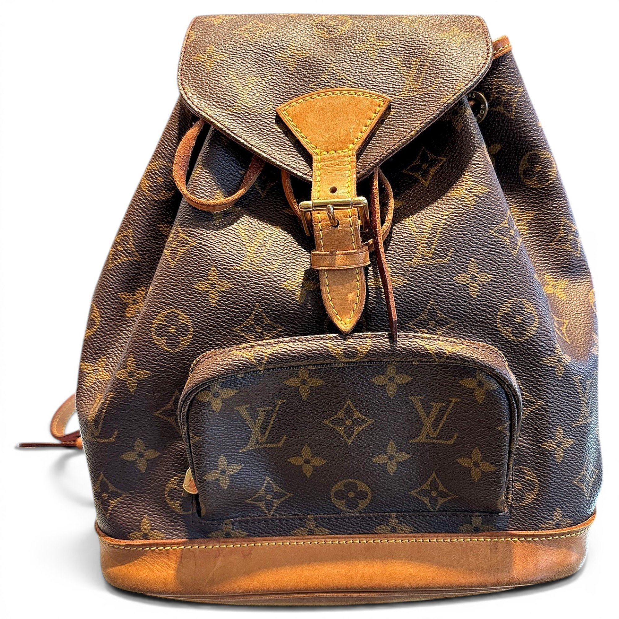 Montsouris Vintage leather backpack