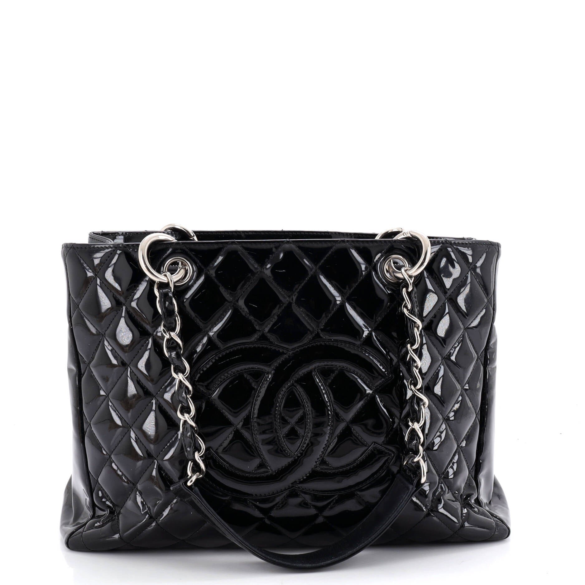 Grand Shopping Tote Quilted Patent