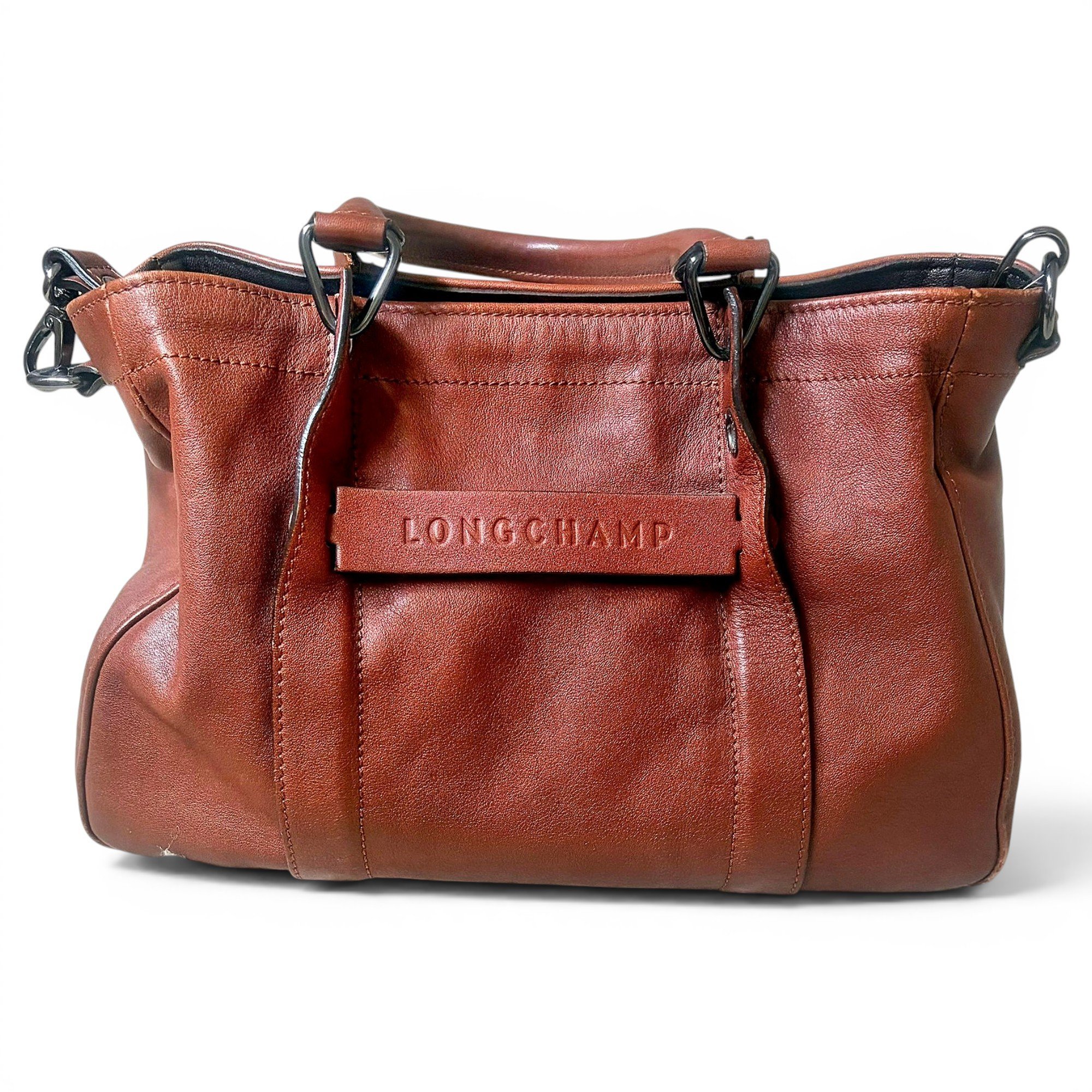 3D leather handbag