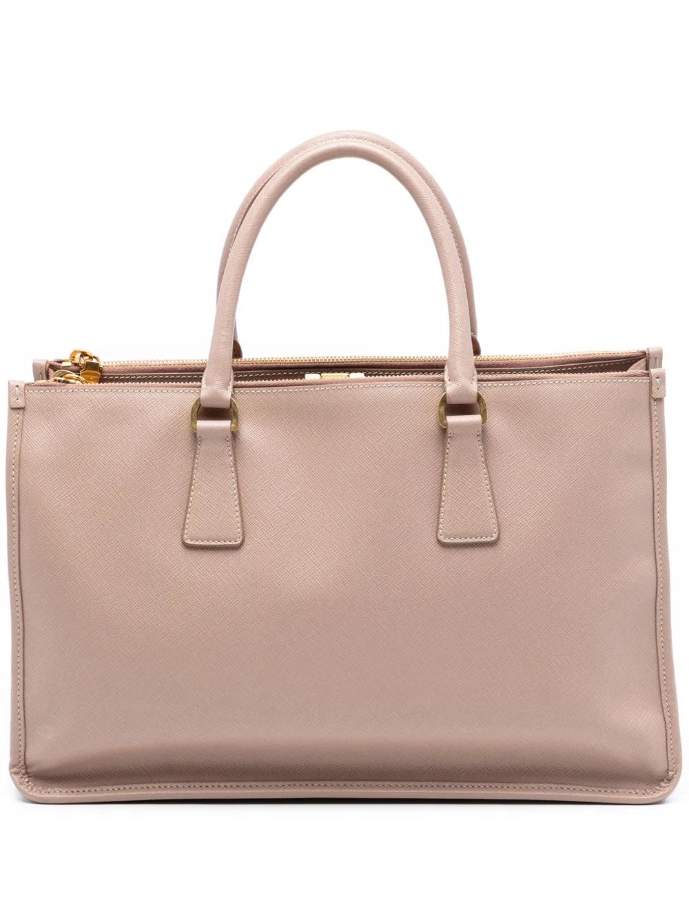 2000-2025 Saffiano Lux Double Zip Frame Tote satchel