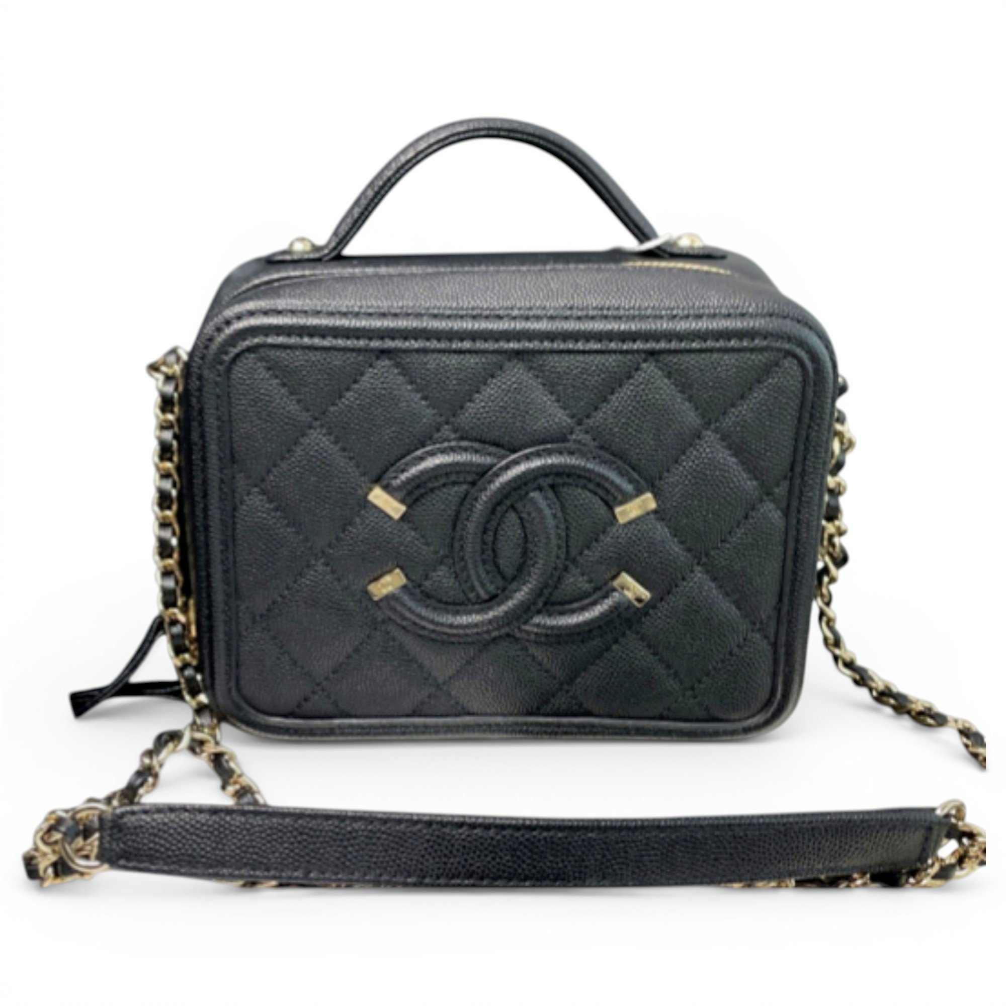 Vanity leather handbag
