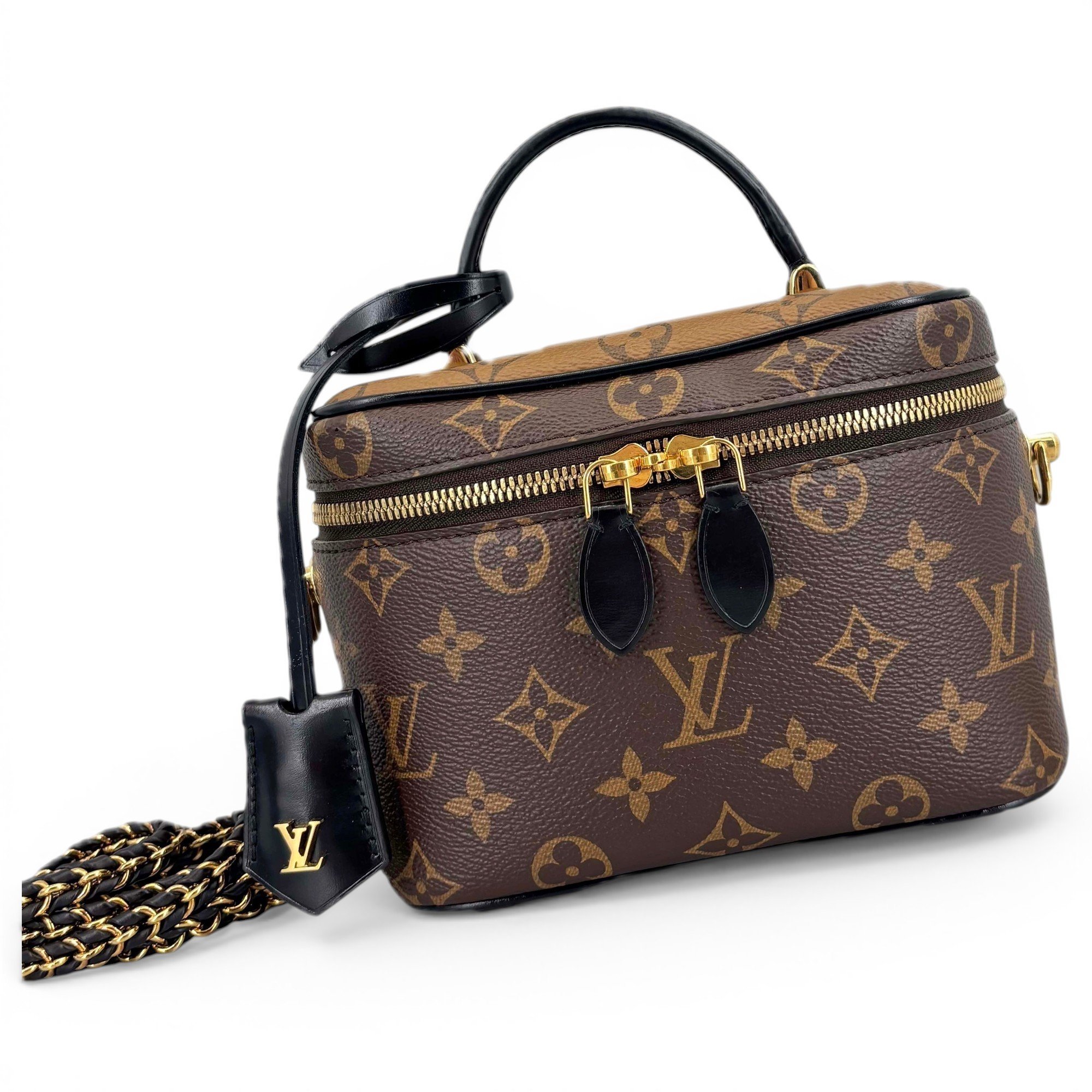 Vanity leather handbag