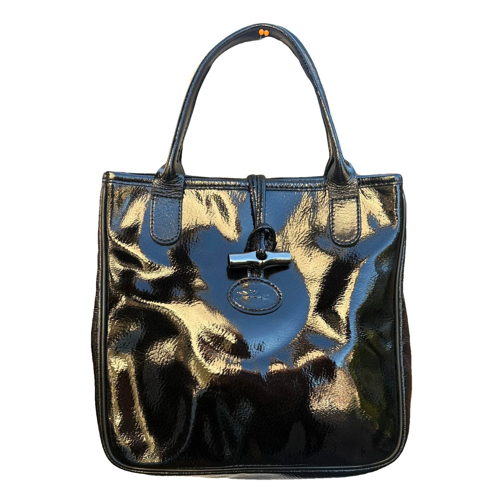 Roseau patent leather handbag