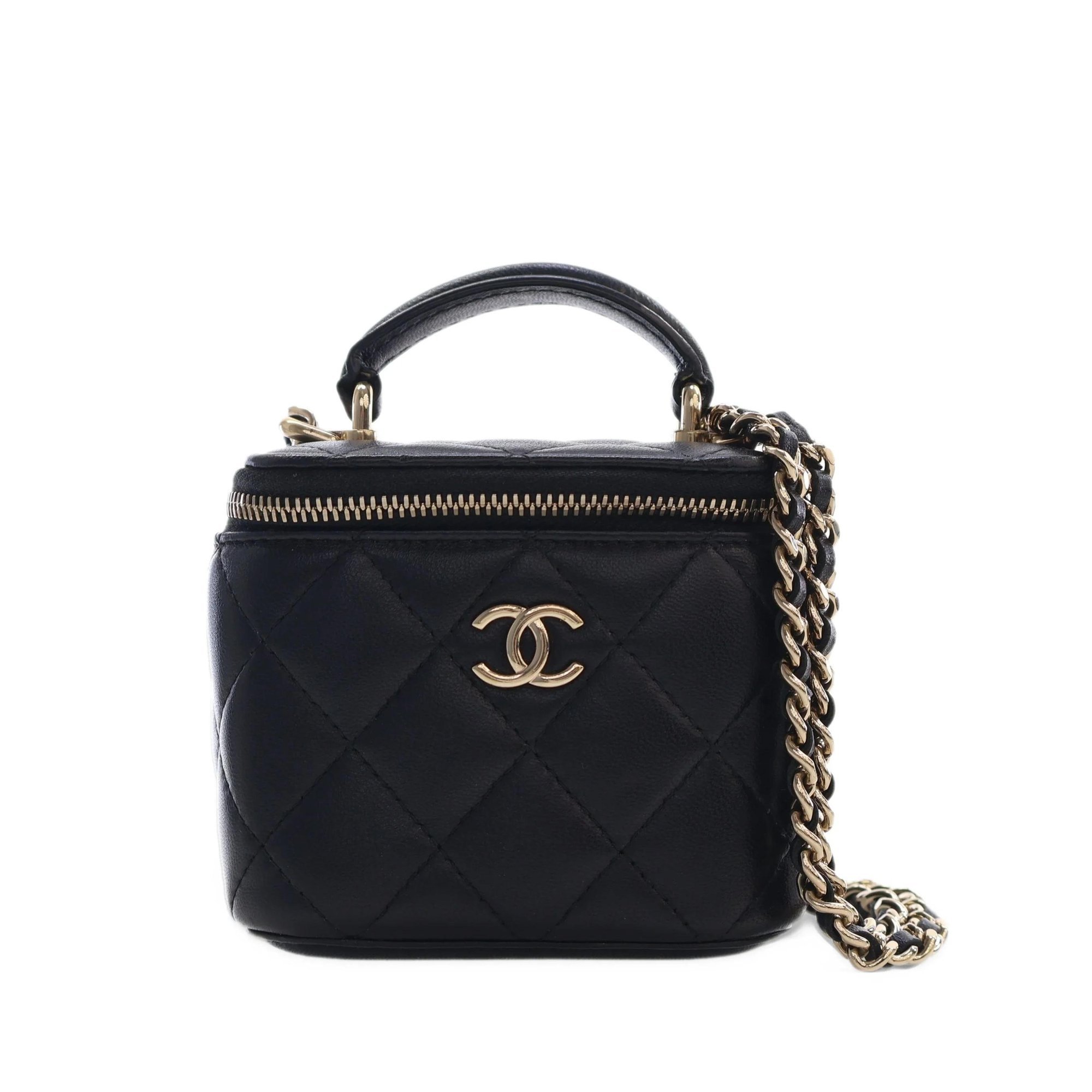 Vanity leather handbag