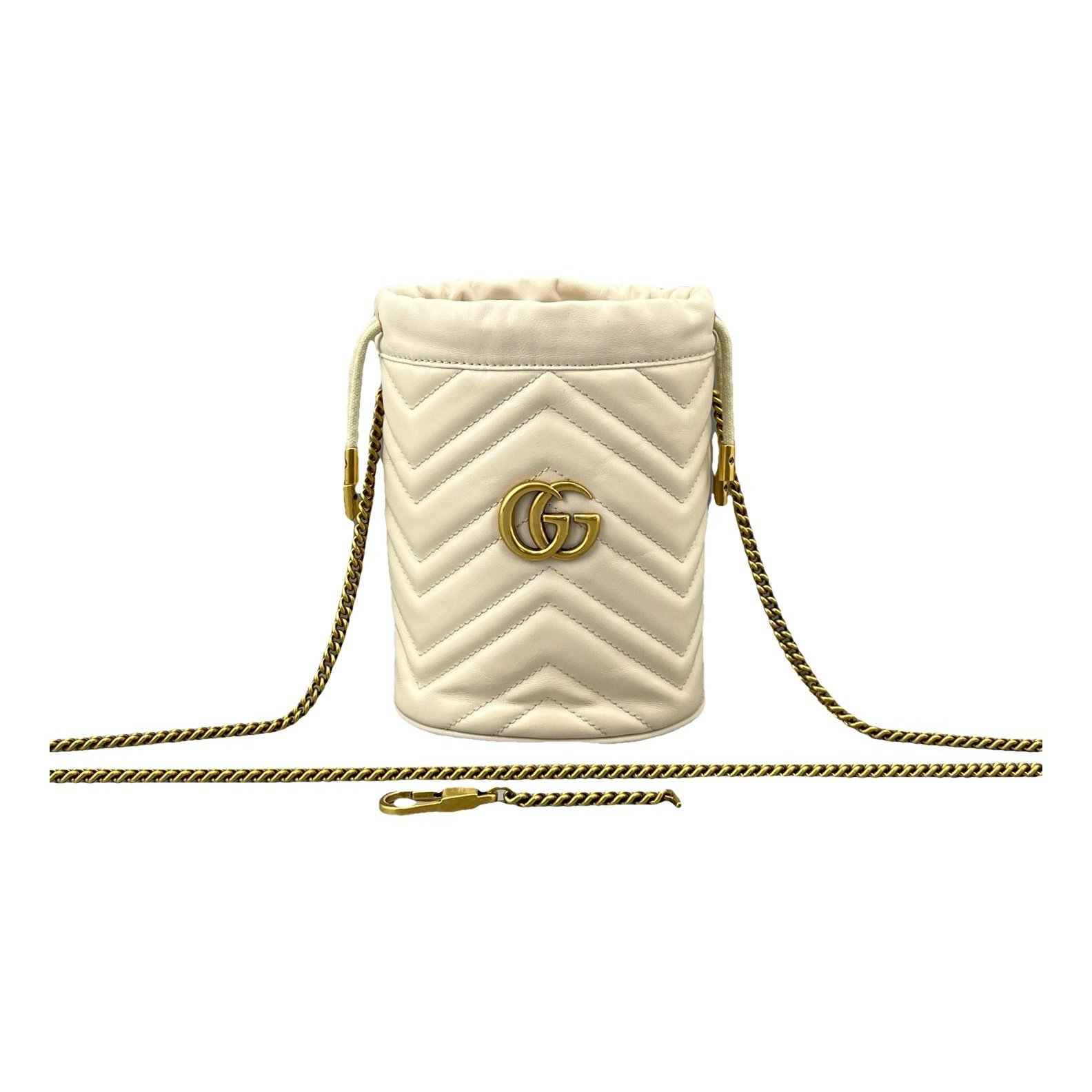 GG Marmont Chain Bucket leather crossbody bag