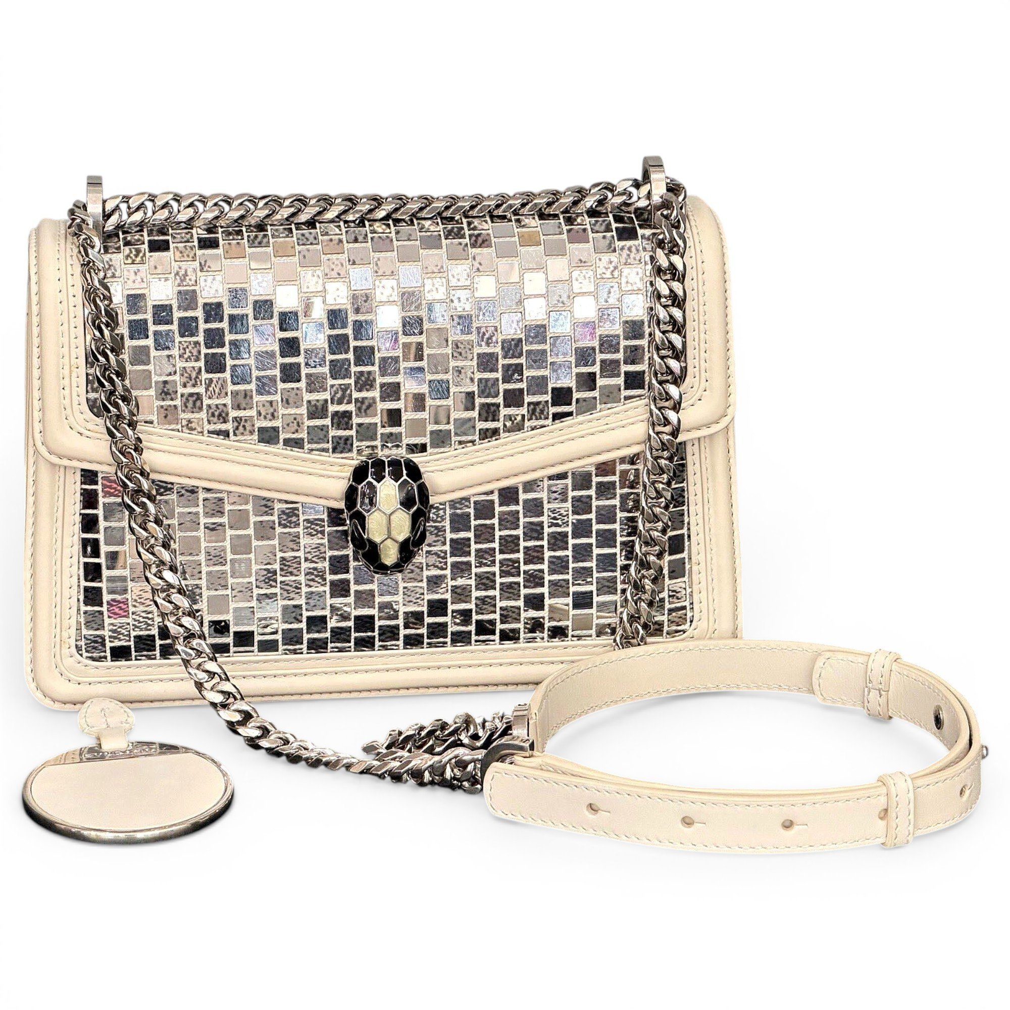 Serpenti leather handbag