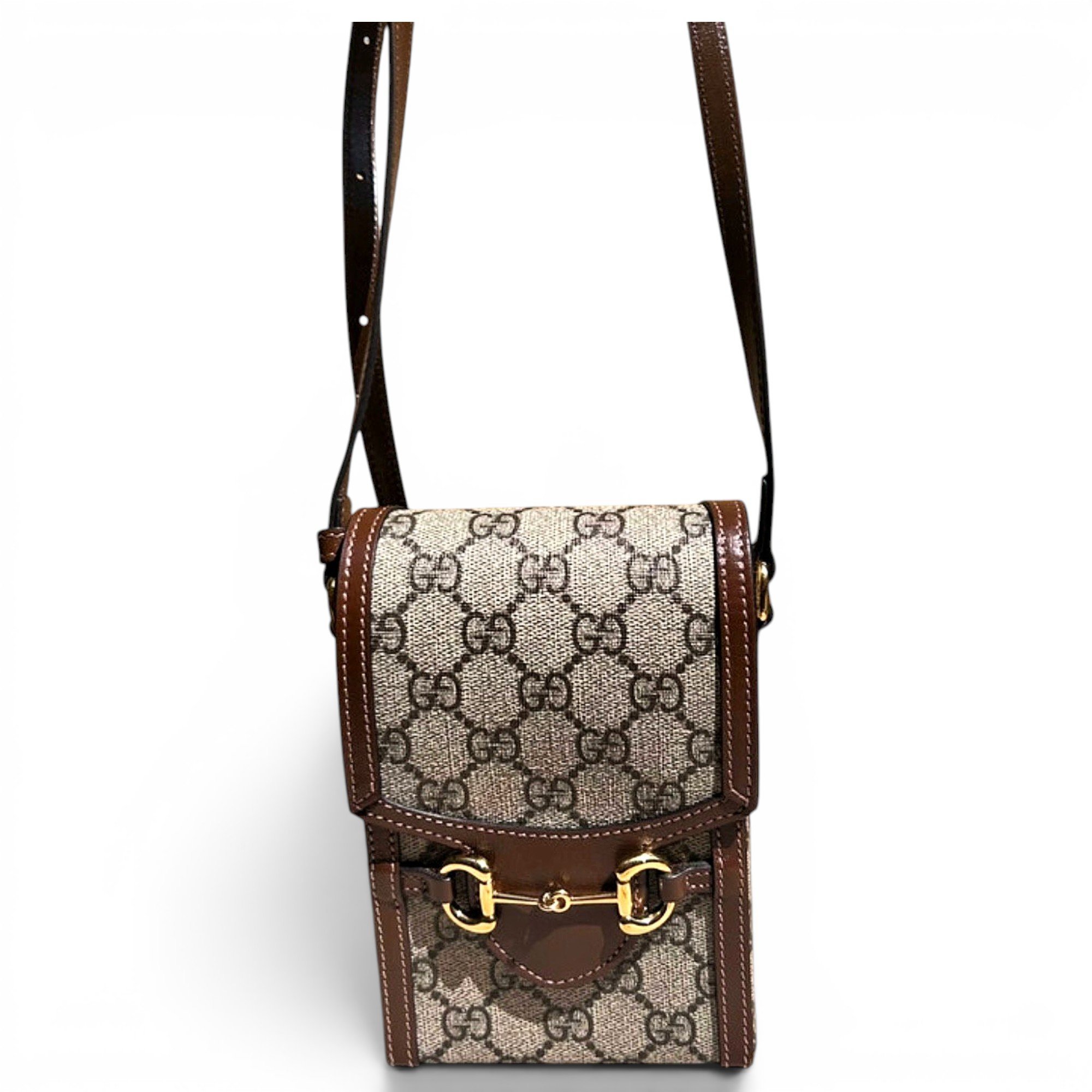 Horsebit 1955 Vertical leather crossbody bag