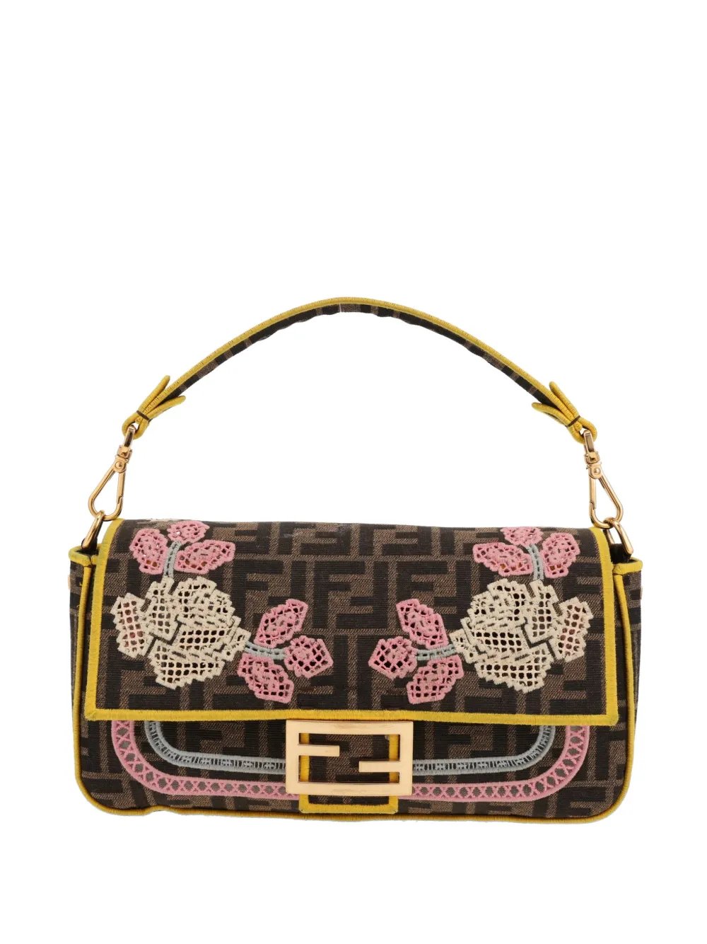 2020s Baguette floral-embroidery handbag